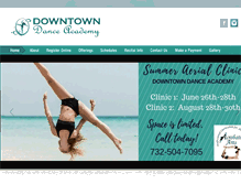 Tablet Screenshot of downtowndanceacademy.com